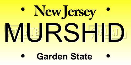 MURSHID New Jersey License Plate