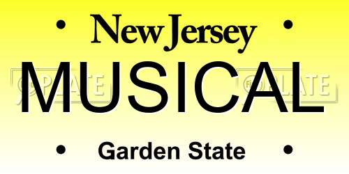 MUSICAL New Jersey License Plate