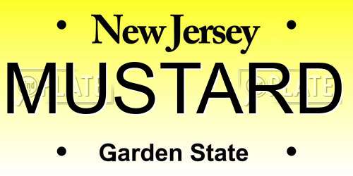 MUSTARD New Jersey License Plate