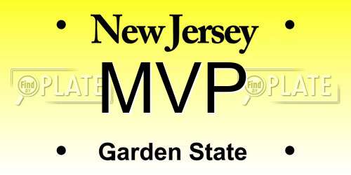 MVP New Jersey License Plate
