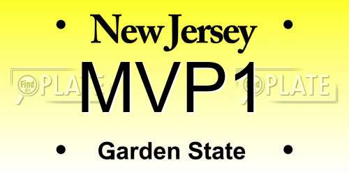 MVP1 New Jersey License Plate