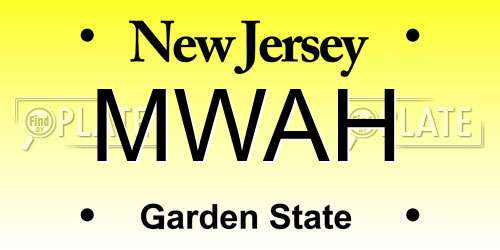 MWAH New Jersey License Plate