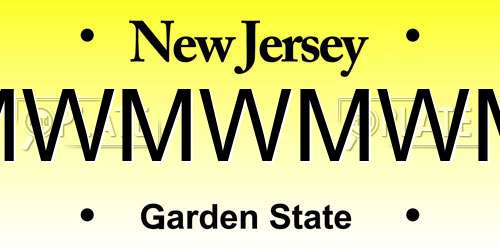 MWMWMWM New Jersey License Plate