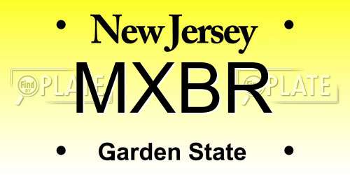 MXBR New Jersey License Plate