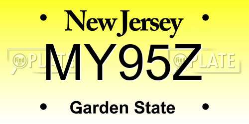 MY95Z New Jersey License Plate