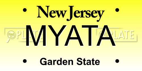 MYATA New Jersey License Plate