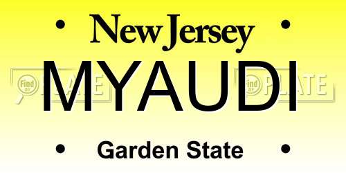 MYAUDI New Jersey License Plate