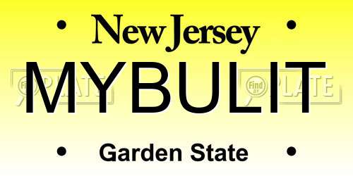 MYBULIT New Jersey License Plate