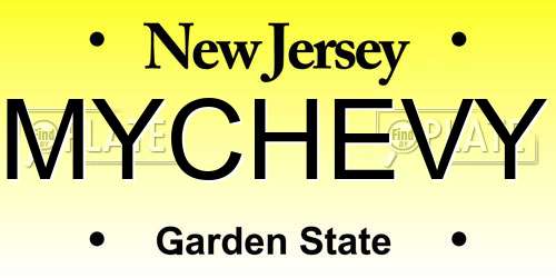 MYCHEVY New Jersey License Plate
