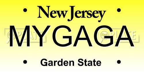 MYGAGA New Jersey License Plate