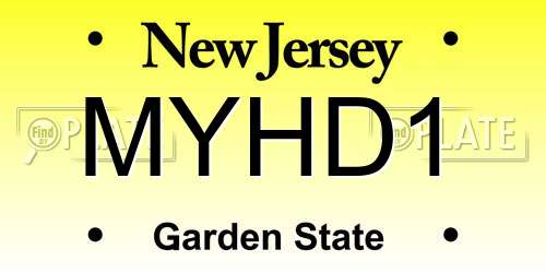 MYHD1 New Jersey License Plate