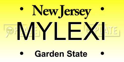 MYLEXI New Jersey License Plate