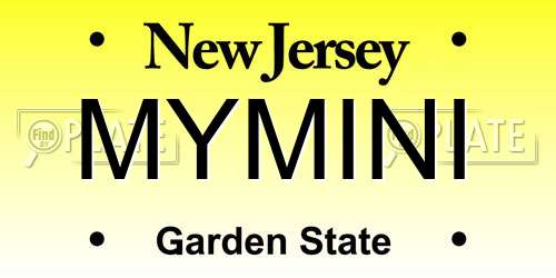 MYMINI New Jersey License Plate