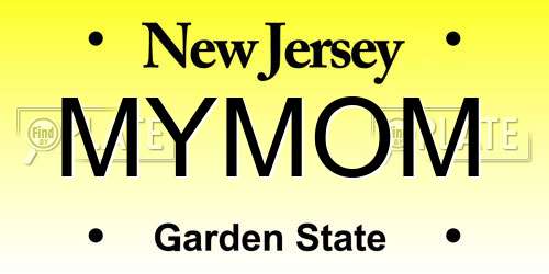 MYMOM New Jersey License Plate