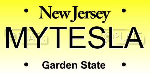 MYTESLA New Jersey License Plate