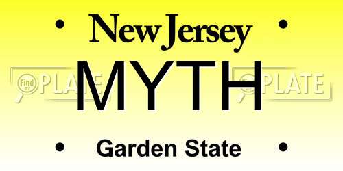 MYTH New Jersey License Plate