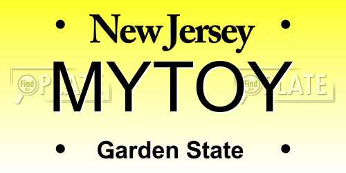 MYTOY New Jersey License Plate