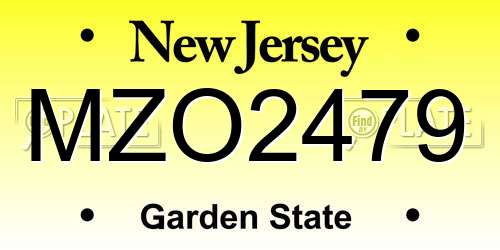 MZO2479 New Jersey License Plate