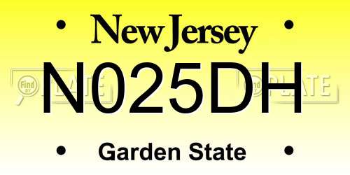 N025DH New Jersey License Plate