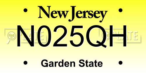 N025QH New Jersey License Plate