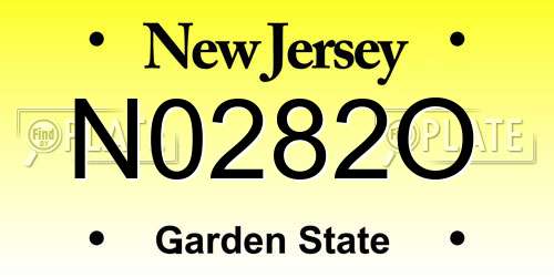 N0282O New Jersey License Plate