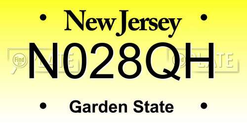 N028QH New Jersey License Plate
