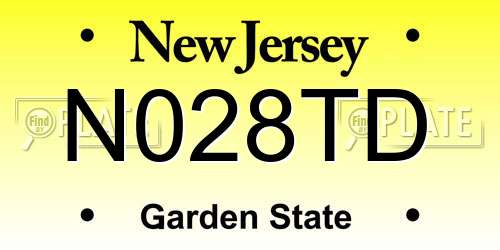 N028TD New Jersey License Plate