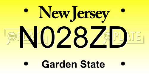 N028ZD New Jersey License Plate