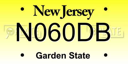 N060DB New Jersey License Plate