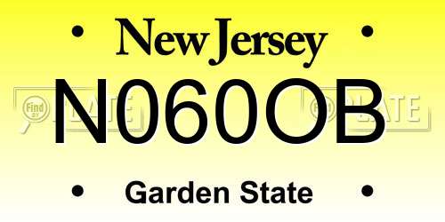 N060OB New Jersey License Plate
