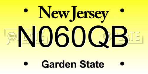 N060QB New Jersey License Plate