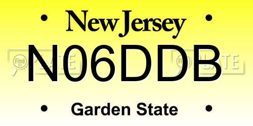 N06DDB New Jersey License Plate