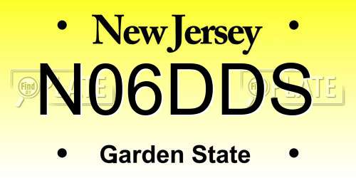 N06DDS New Jersey License Plate