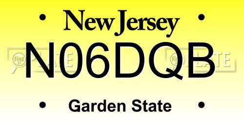 N06DQB New Jersey License Plate