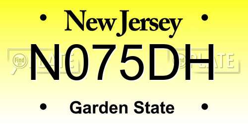 N075DH New Jersey License Plate