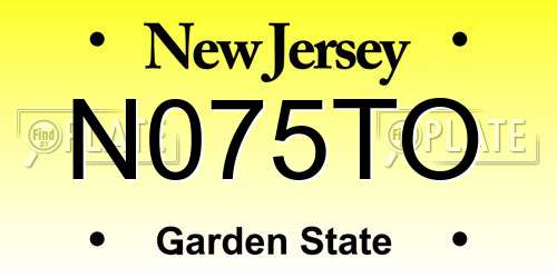N075TO New Jersey License Plate