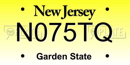N075TQ New Jersey License Plate
