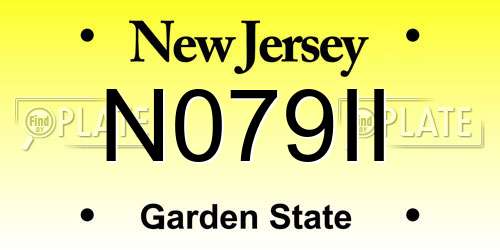 N079II New Jersey License Plate