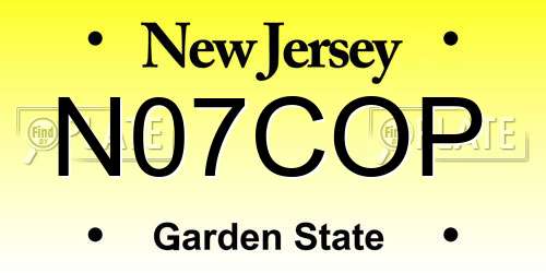 N07COP New Jersey License Plate