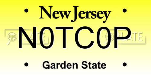 N0TC0P New Jersey License Plate