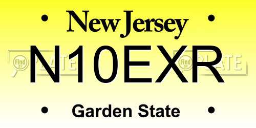 N10EXR New Jersey License Plate