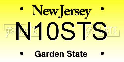 N10STS New Jersey License Plate