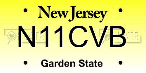 N11CVB New Jersey License Plate