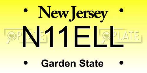N11ELL New Jersey License Plate