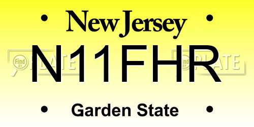 N11FHR New Jersey License Plate