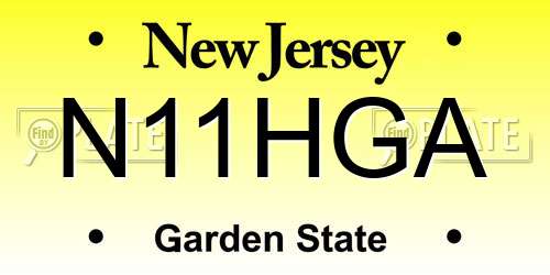 N11HGA New Jersey License Plate