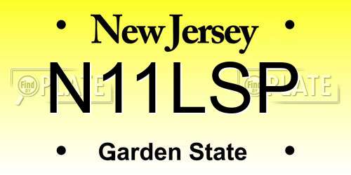 N11LSP New Jersey License Plate