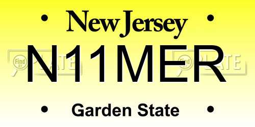 N11MER New Jersey License Plate