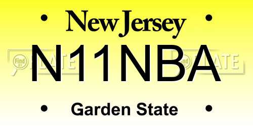 N11NBA New Jersey License Plate