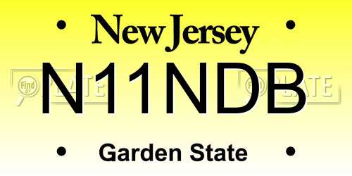 N11NDB New Jersey License Plate